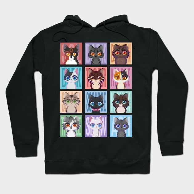 Dark Forest Cats Hoodie by dudinkah